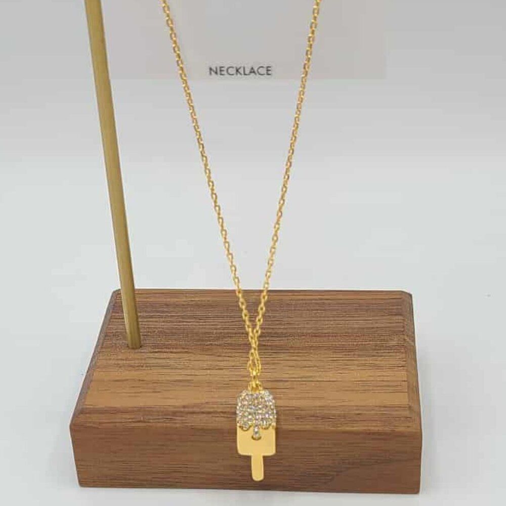 Kate Spade Fast Food Gold Tone Pave Ice Cream Cone NWT! NEW!